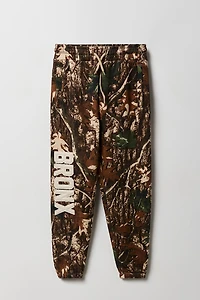 Jogger en molleton avec empiècement à motif camouflage pour enfant