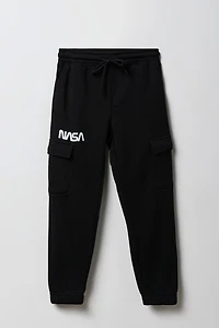 Kids NASA Graphic Fleece Cargo Jogger