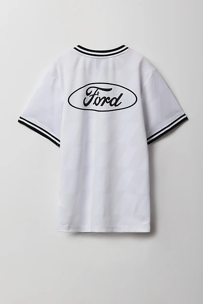 Jersey de base-ball en filet à imprimé broderie Ford pour enfants