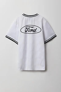 Jersey de base-ball en filet à imprimé broderie Ford pour enfants