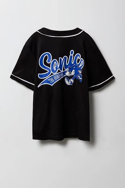 Jersey de baseball à imprimé Sonic pour garçon