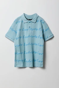 Boys Los Angeles Printed Polo Top