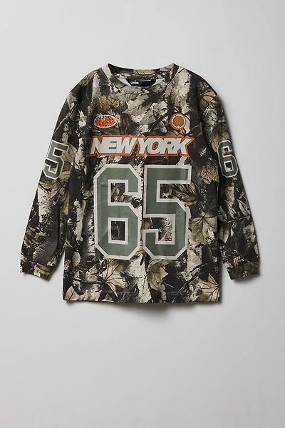 Kids Camo Graphic Long Sleeve Top
