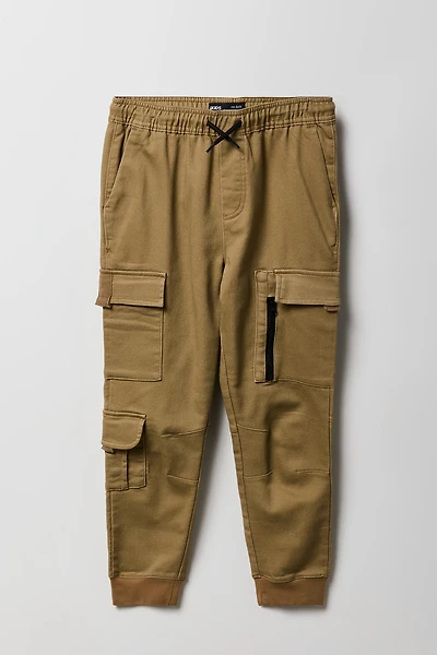Jogger cargo avec poches et fermeture à glissière pour garçon