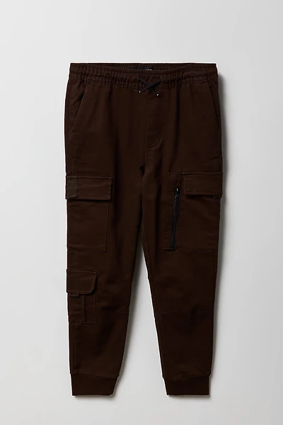 Jogger cargo avec poches et fermeture à glissière pour garçon