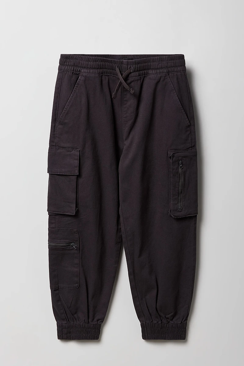 Jogger cargo avec poches à fermeture glissière pour garçon