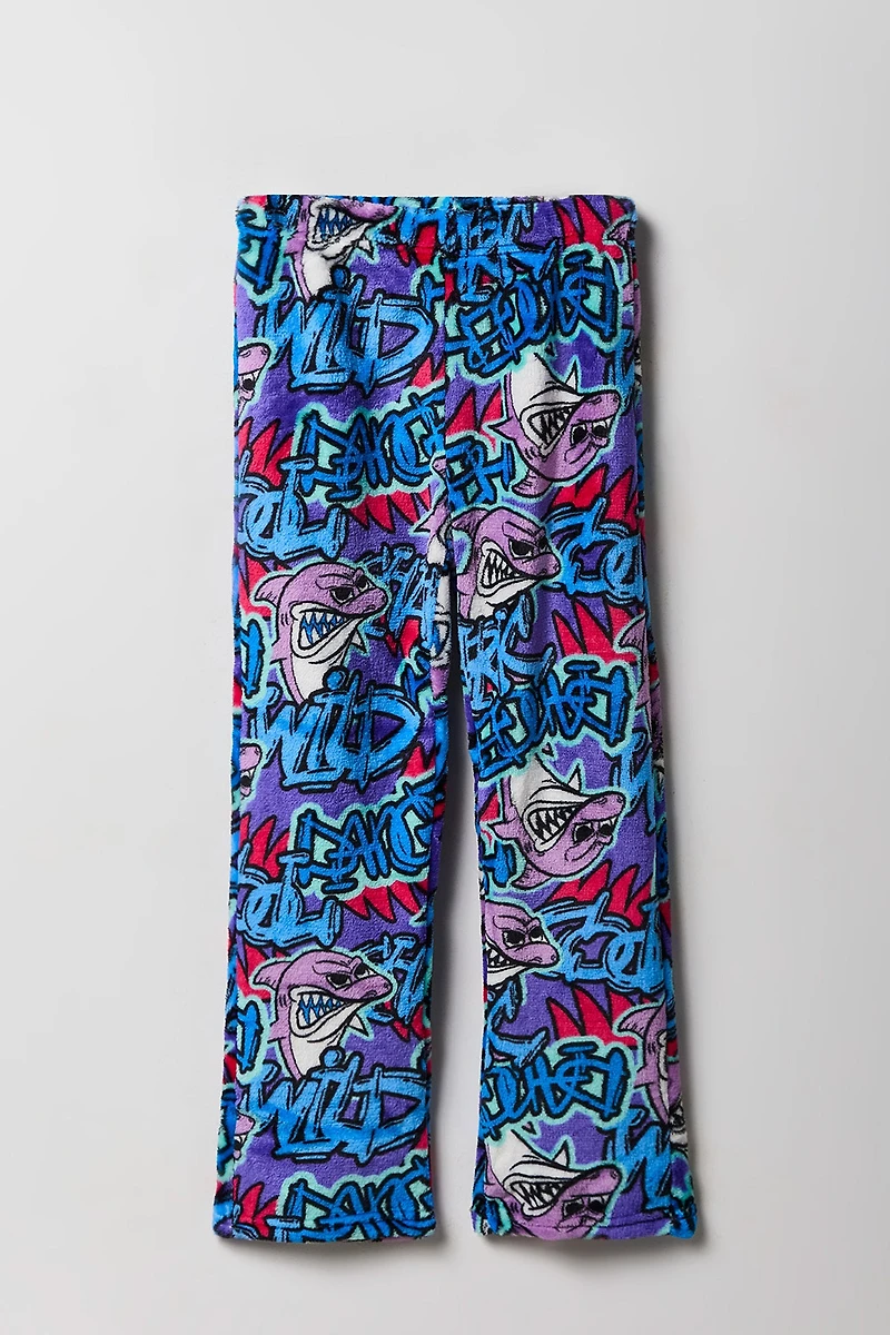 Pantalon de pyjama imprimé en peluche pour garçon