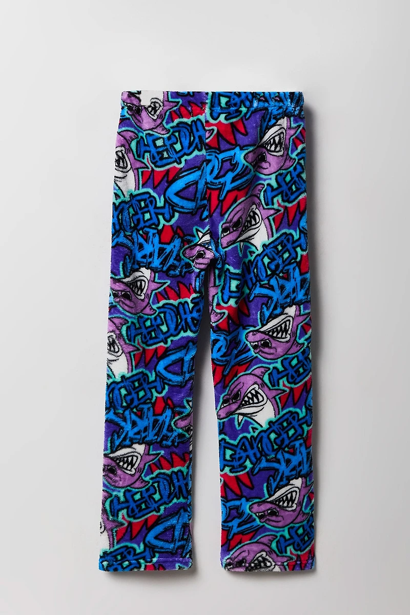 Pantalon de pyjama imprimé en peluche pour garçon