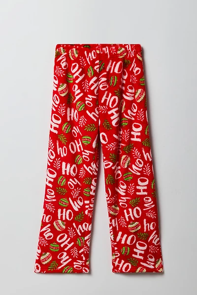 Pantalon de pyjama Noël en peluche pour enfants
