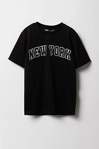 Ensemble-pyjama 2 pièces t-shirt imprimé et pantalon à carreaux pour garçons