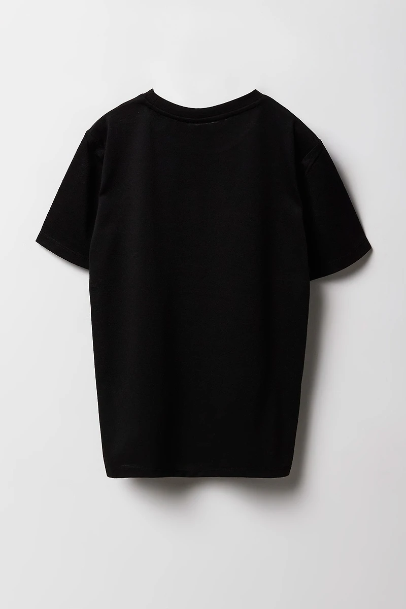 Ensemble-pyjama 2 pièces t-shirt imprimé et pantalon à carreaux pour garçons