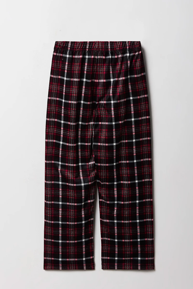 Ensemble-pyjama 2 pièces t-shirt imprimé et pantalon à carreaux pour garçons