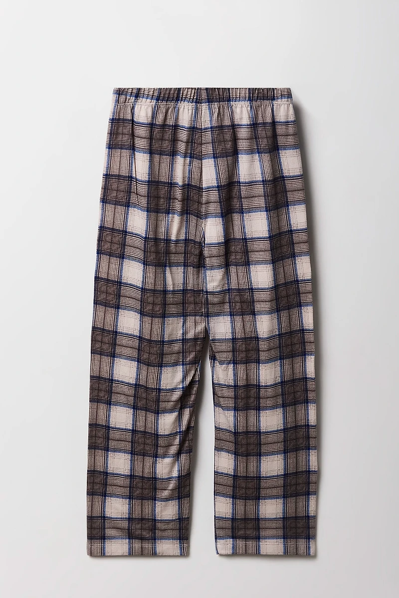 Ensemble-pyjama 2 pièces t-shirt imprimé et pantalon à carreaux pour garçons
