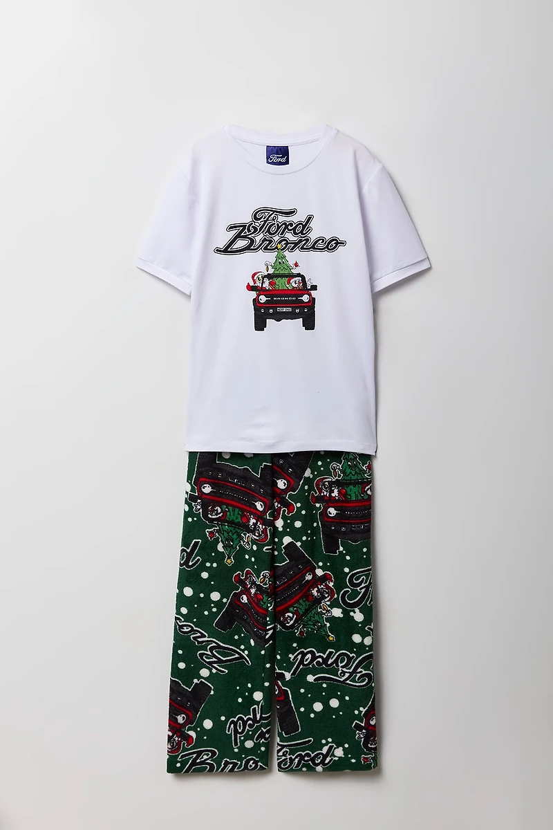Boys Ford Bronco Christmas 2 Piece Pajama Set