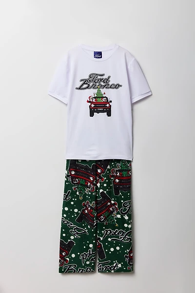 Boys Ford Bronco Christmas 2 Piece Pajama Set