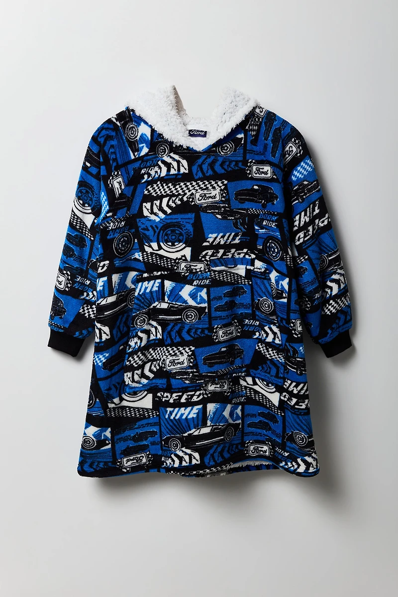 Kids Ford Plush Blanket Hoodie