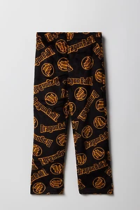 Kids Dragon Ball Z Print Plush Pajama Pant