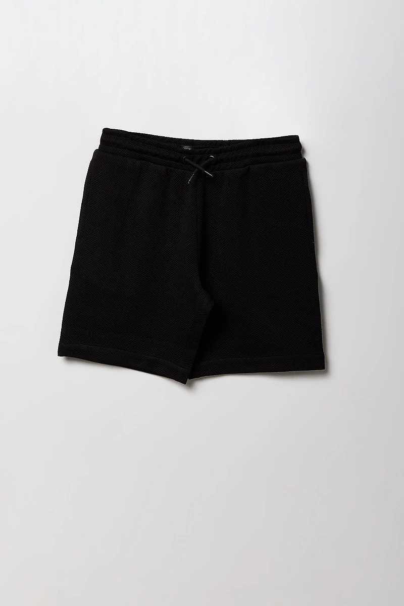 Boys Textured Drawstring Short