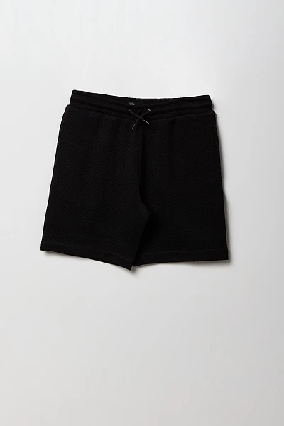 Boys Textured Drawstring Short