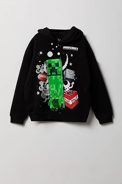 Kids Minecraft Graphic Fleece Hoodie