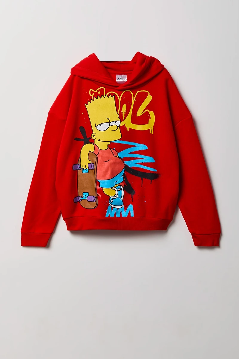 Kids Bart Simpson Graphic Fleece Hoodie