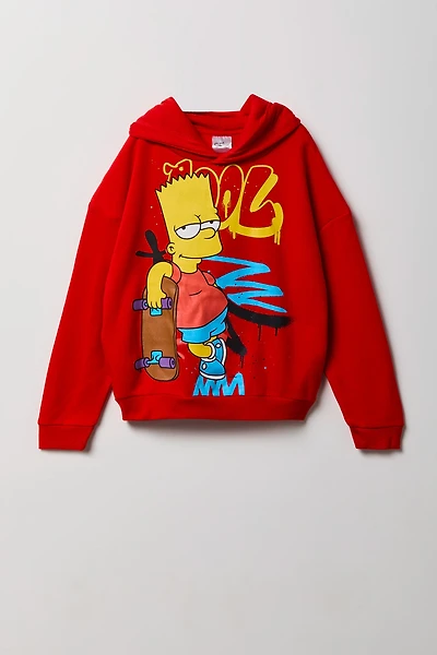 Kids Bart Simpson Graphic Fleece Hoodie