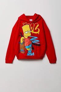 Kids Bart Simpson Graphic Fleece Hoodie