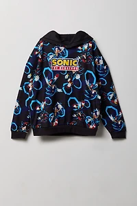 Kids Sonic Print Fleece Hoodie