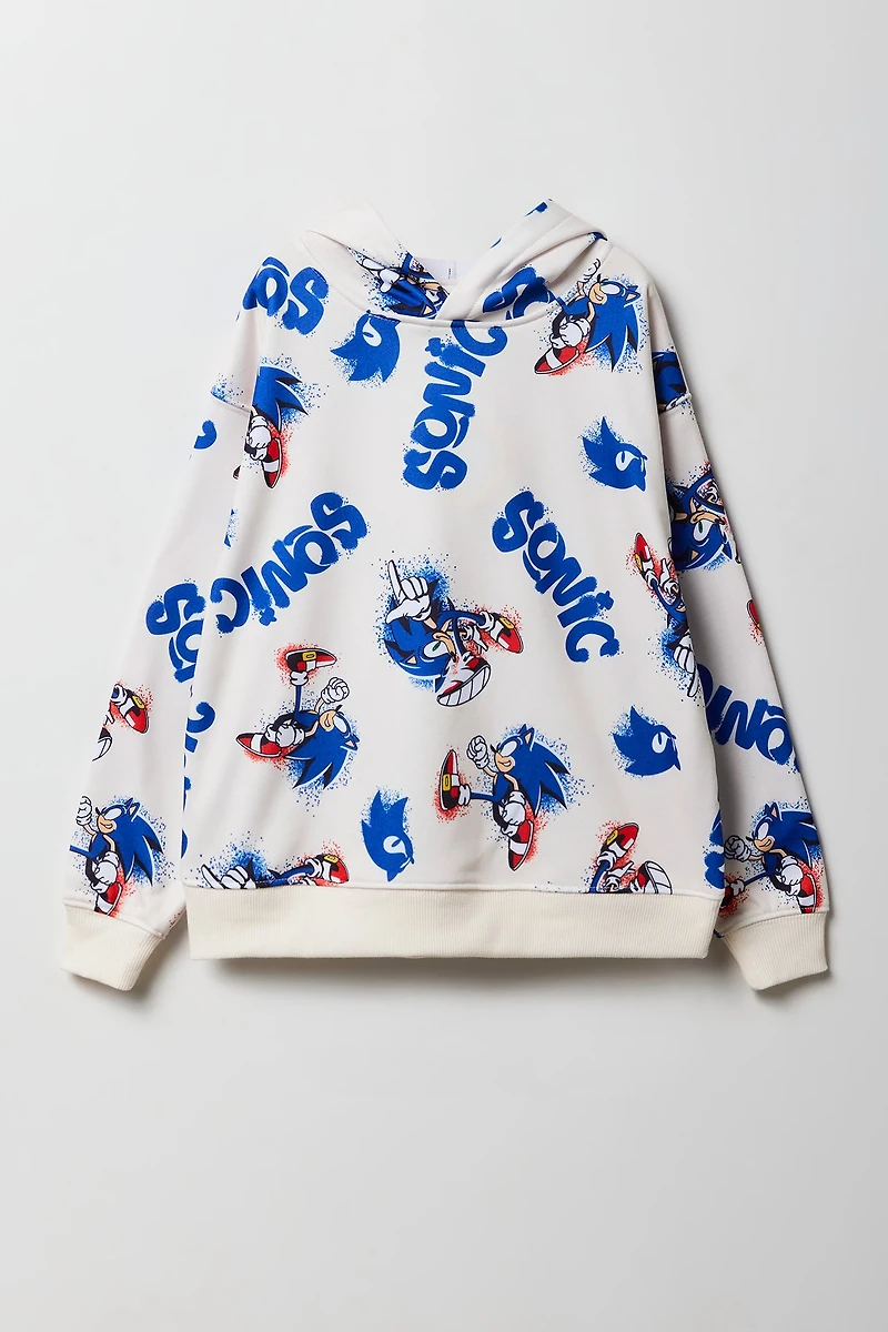 Kids Sonic Printed Fleece Hoodie