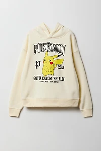 Haut à capuchon en molleton avec imprimé Pokémon pour enfant