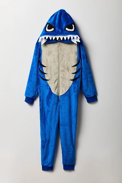 Youth 3D Shark Plush Onesie