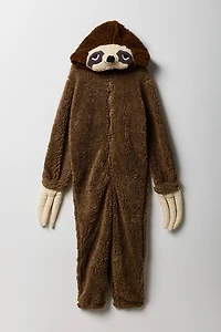 Kids 3D Sloth Sherpa Onesie