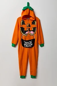 Kids 3D Pumpkin Plush Onesie
