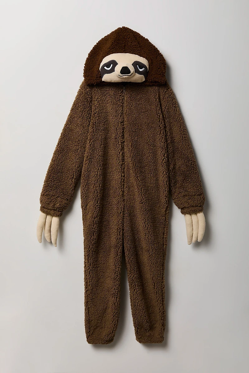 Combinaison en Sherpa Sloth 3D pour enfant