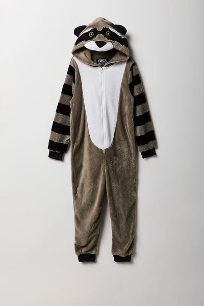 Kids 3D Raccoon Plush Onesie