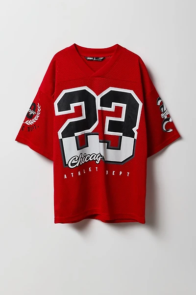 Boys Mesh Graphic Football Jersey