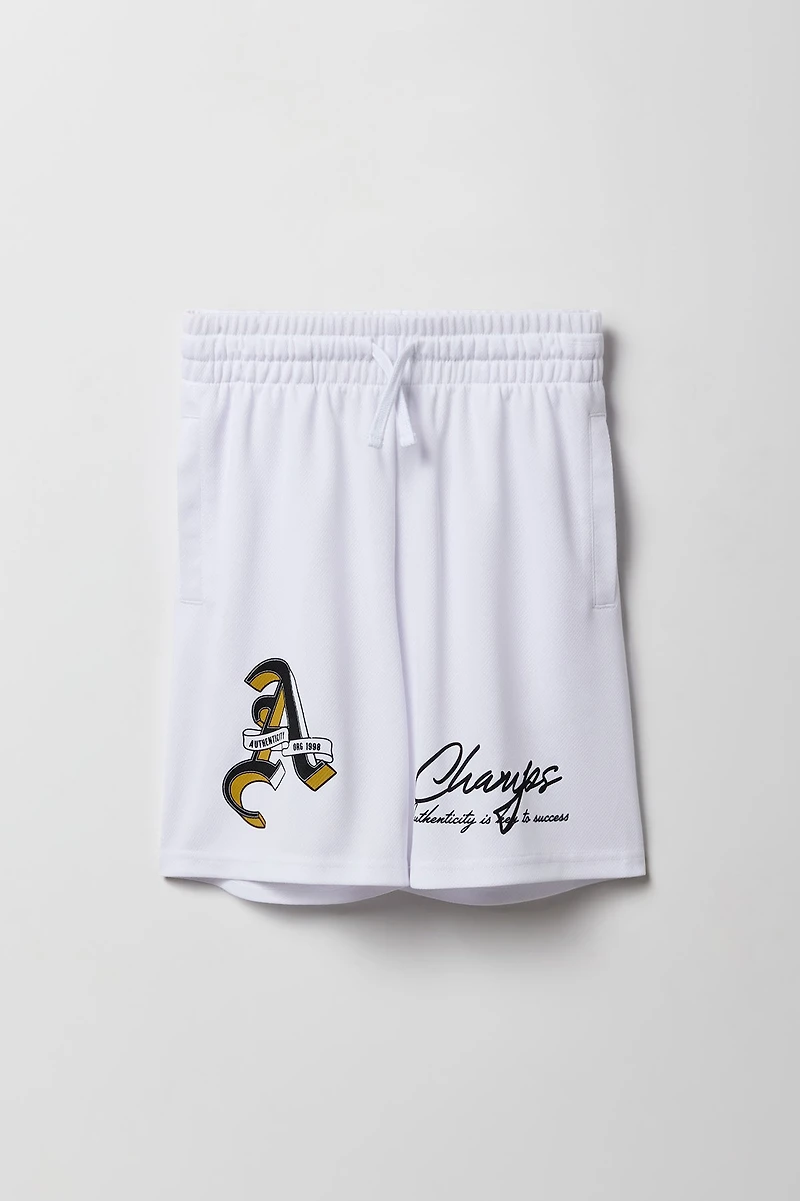 Short de basket-ball en filet imprimé pour garçons