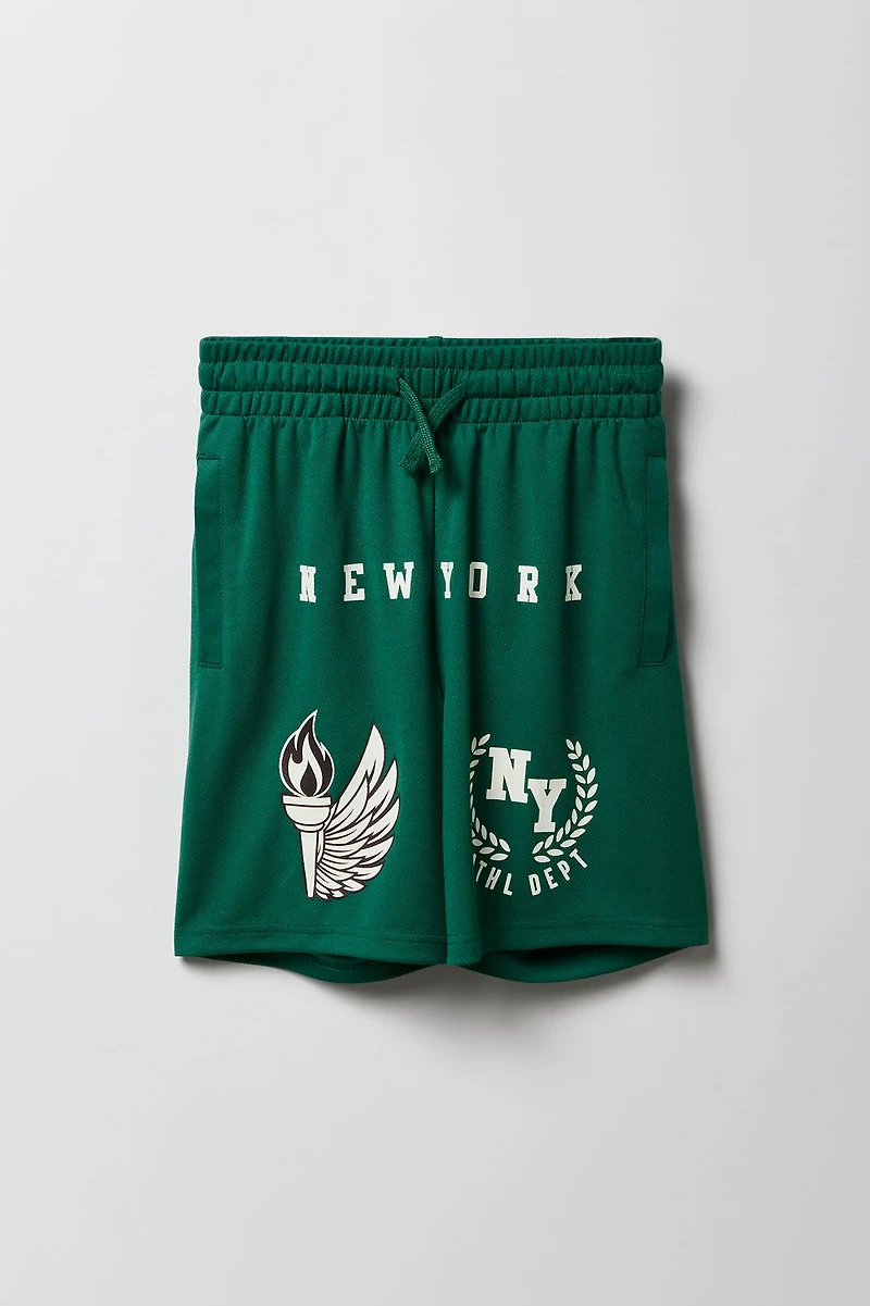 Boys Graphic Mesh Basketball Short