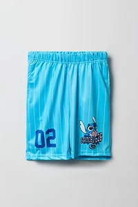 Short Active rayé à imprimé Lilo & Stitch pour garçon