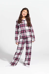 Kids Fammy Jammies Plaid Flannel Pajama Set