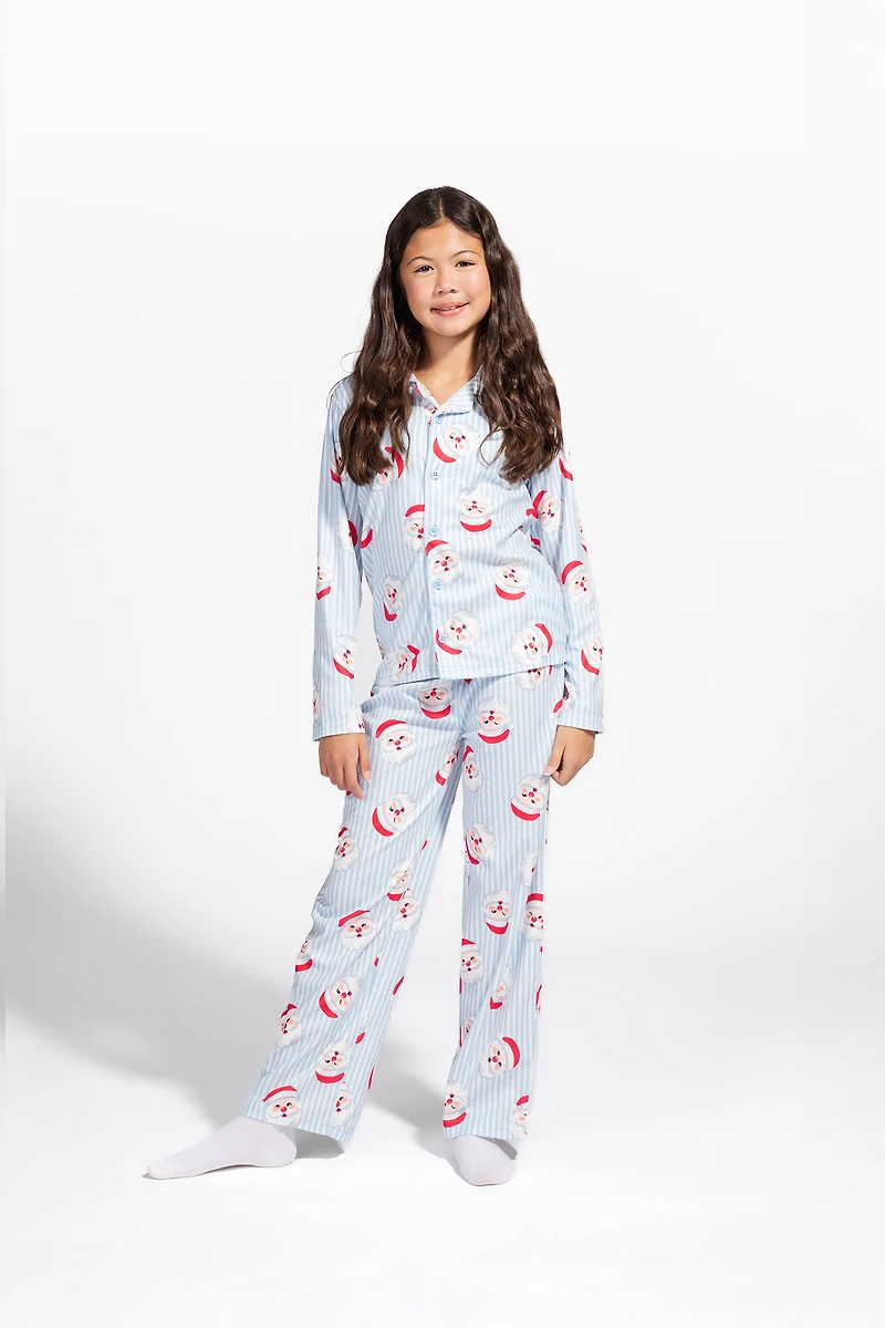 Kids Fammy Jammies Santa Flannel Pajama Set