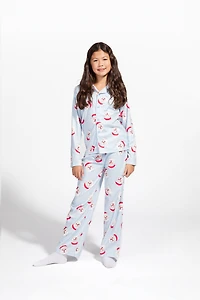 Kids Fammy Jammies Santa Flannel Pajama Set