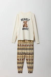 Ensemble-pyjama de famille deux pièces Bear Hugs pour enfants