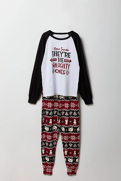 Kids Fammy Jammies Naughty List Pajama Set