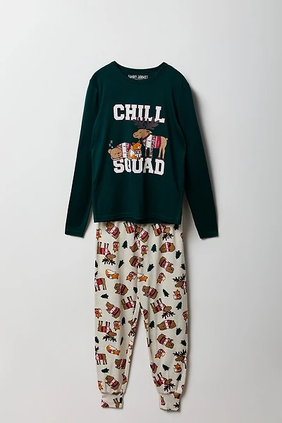 Ensemble-pyjama de famille deux pièces Chill Squad pour enfants