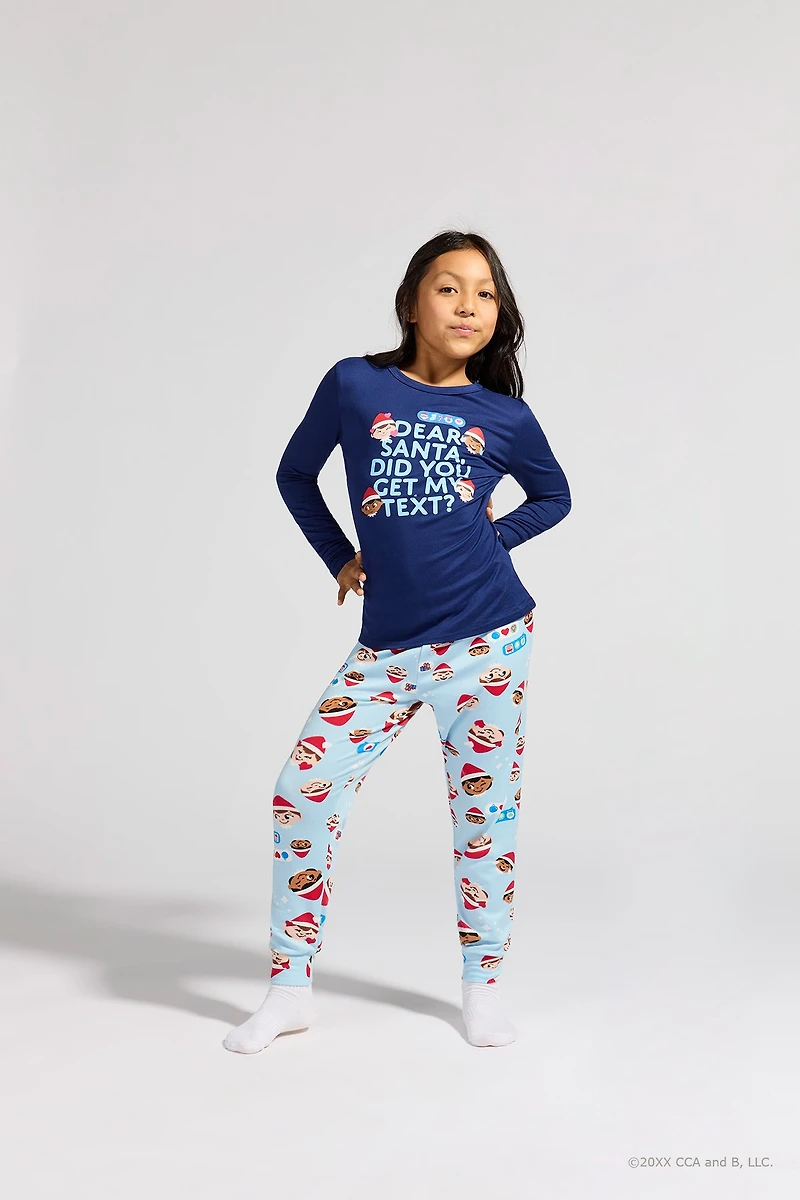 Kids Fammy Jammies Texting Crew Elf on the Shelf Onesie