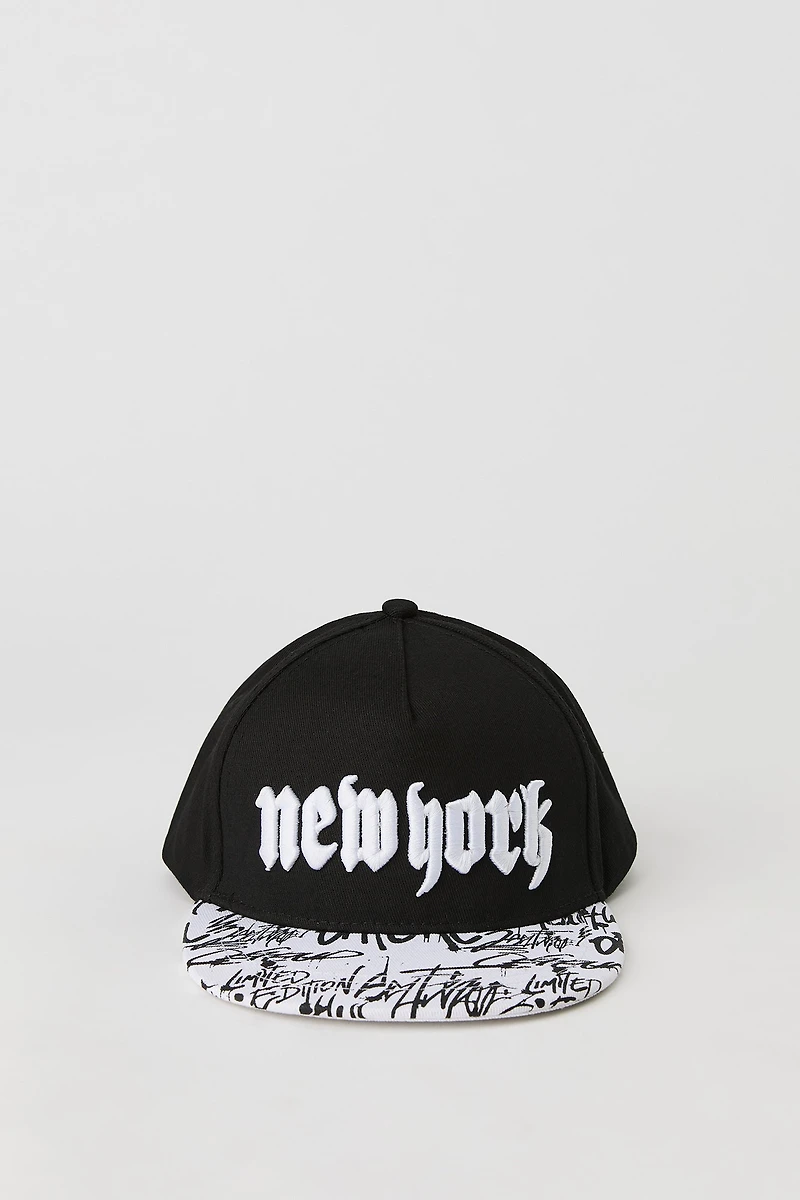 Boys City Embroidered Snapback Hat