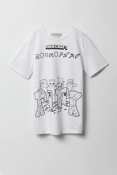 T-shirt à imprimé Minecraft pour enfants