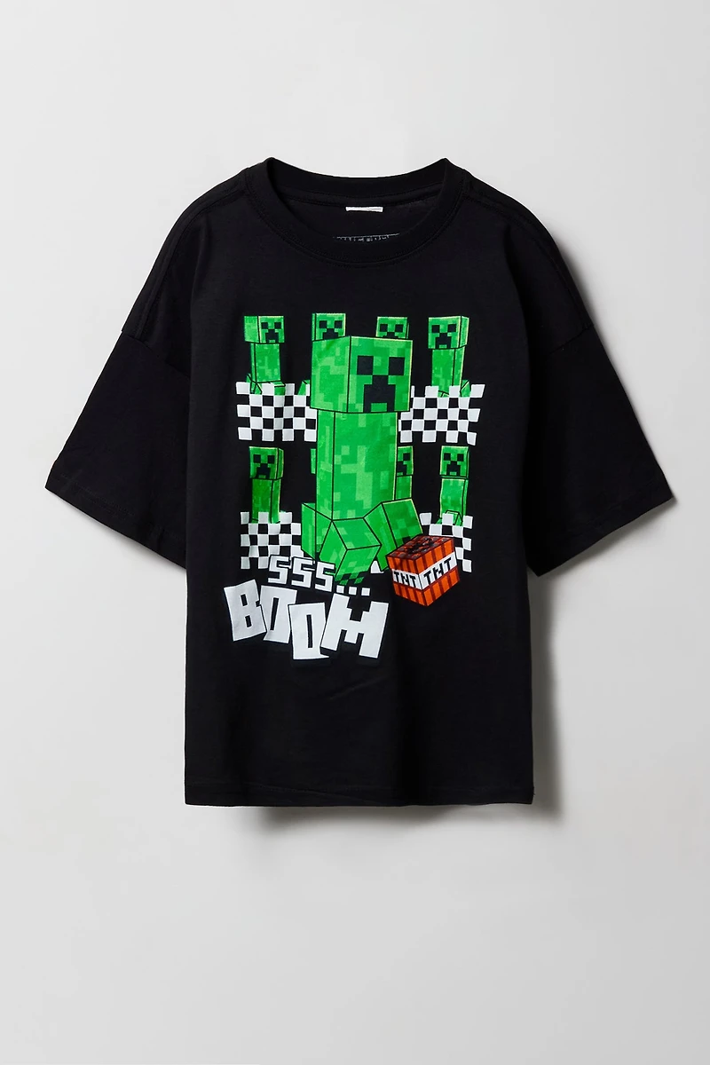 T-shirt à imprimé Minecraft pou enfant