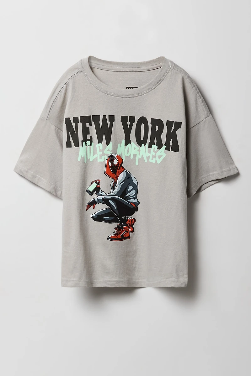 T-shirt à imprimé Miles Morales pour enfant